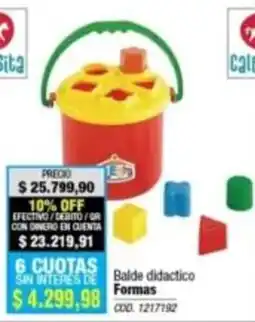 Rio Shop Deco Educa balde didactico formas oferta