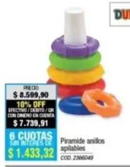 Rio Shop Deco Dulce piramide anillos apilables oferta
