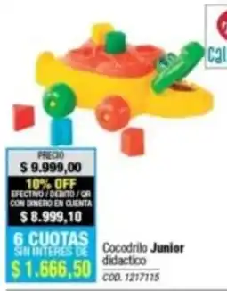 Rio Shop Deco Cocodrilo Junior didactico oferta