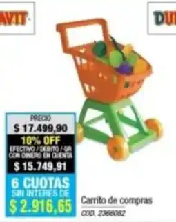 Rio Shop Deco Dulce carrito de compras oferta