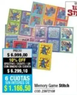 Rio Shop Deco Stitch memory game oferta