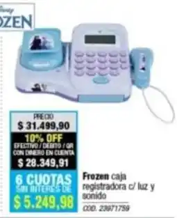 Rio Shop Deco Frozen caja registradora c/ luz y sonido oferta