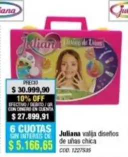 Rio Shop Deco Juliana valija diseños de uñas chica oferta