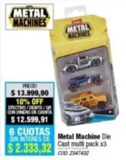 Rio Shop Deco Metal machines metal machine die cast multi pack x3 oferta