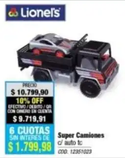Rio Shop Deco Lionel's super camiones c/ auto tc oferta