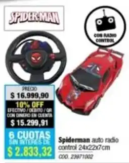 Rio Shop Deco Spiderman auto radio control oferta
