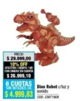 Rio Shop Deco Dino Robot c/luz y sonido oferta