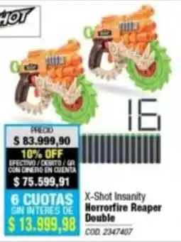 Rio Shop Deco X-Shot Insanity Horrorfire Reaper Double oferta
