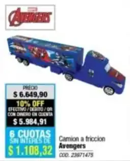 Rio Shop Deco Avengers camion a friccion oferta
