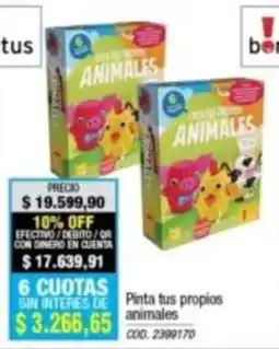 Rio Shop Deco Pinta tus propios animales oferta