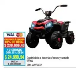 Rio Shop Deco Cuatriciclo a batería c/luces y sonido oferta