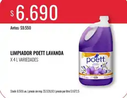Supermercados Tadicor Poett limpiador lavanda oferta