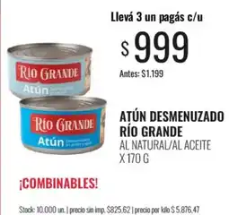 Supermercados Tadicor Rio grande atún desmenuzado oferta