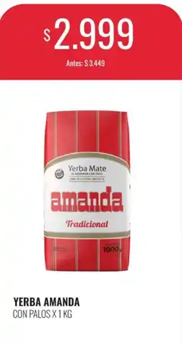 Supermercados Tadicor Amanda yerba mate tradicional oferta