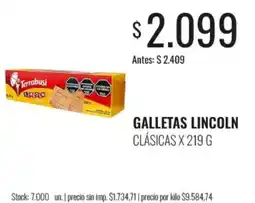 Supermercados Tadicor Terrabusi galletas lincoln clásicas oferta
