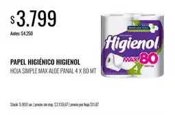 Supermercados Tadicor Higienol papel higiénico oferta