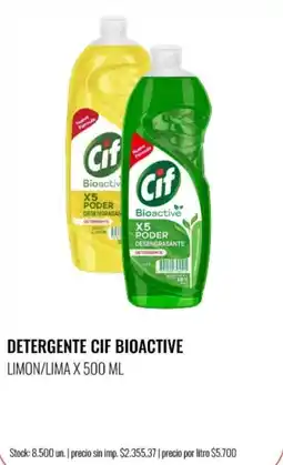Supermercados Tadicor Cif detergente bioactive oferta