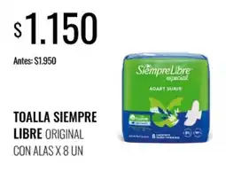 Supermercados Tadicor Siempre libre toalla original con alas oferta