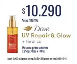 Supermercados Tadicor Dove mascara de tratamiento oferta