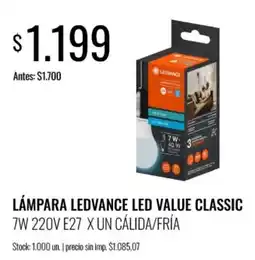 Supermercados Tadicor Ledvance lampara led value classic oferta