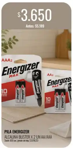 Supermercados Tadicor Energizer pila oferta