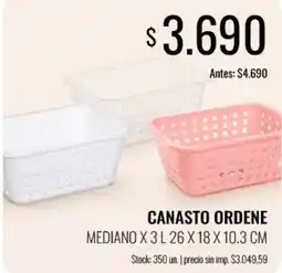 Supermercados Tadicor Canasto ordene oferta