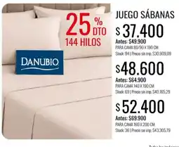 Supermercados Tadicor Danubio juego sábanas oferta