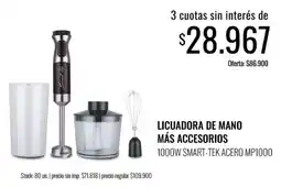 Supermercados Tadicor Smart-tek licuadora de mano más accesorios oferta