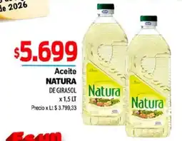 Supermercados Top Natura aceite de girasol oferta