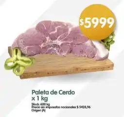 Supermercados Buenos Días Paleta de Cerdo oferta