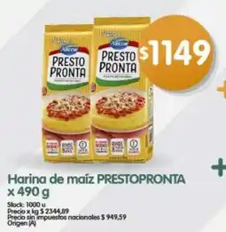 Supermercados Buenos Días Arcor harina de maíz prestopronta oferta