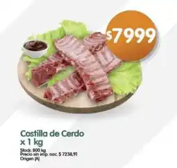 Supermercados Buenos Días Costilla de Cerdo oferta