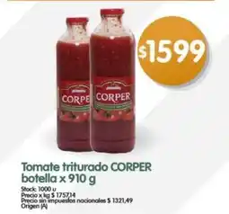Supermercados Buenos Días Corper tomate triturado oferta