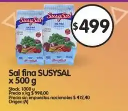 Supermercados Buenos Días Susysal sal fina oferta