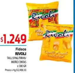 Supermercados Top Rivoli fideos tall/spag/tirab/moño/cintas oferta