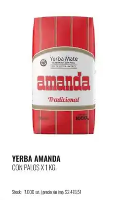 Super MAMI Amanda yerba mate tradicional oferta