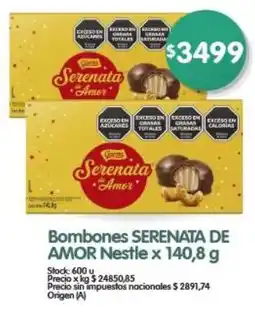 Supermercados Buenos Días Nestle bombones serenata de amor oferta