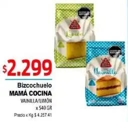 Supermercados Top Mamá cocina bizcochuelo vainilla/limón oferta