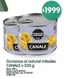 Supermercados Buenos Días Canale duraznos al natural mitades oferta