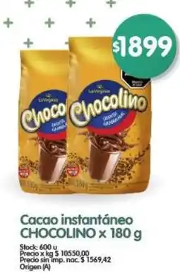 Supermercados Buenos Días Chocolino cacao instantáneo oferta