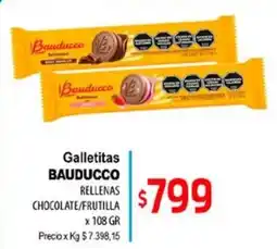 Supermercados Top Bauducco galletitas rellenas chocolate/frutilla oferta