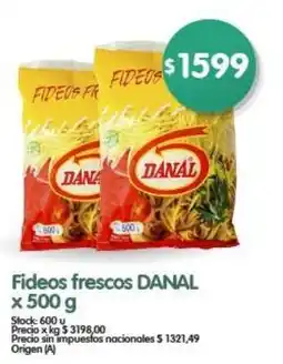 Supermercados Buenos Días Danal fideos frescos oferta