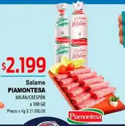 Supermercados Top Piamontesa salame milán/crespón oferta
