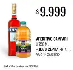 Super MAMI Campari aperitivo + jugo cepita hf oferta