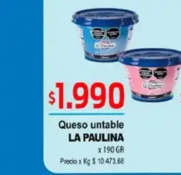 Supermercados Top La paulina queso untable oferta