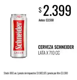 Super MAMI Schneider cerveza oferta