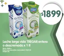 Supermercados Buenos Días Tregar leche larga vida entera o descremada oferta
