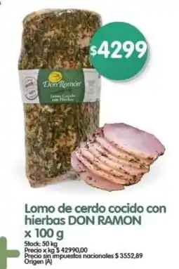 Supermercados Buenos Días Don ramon lomo de cerdo cocido con hierbas oferta