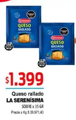 Supermercados Top La serenisima queso rallado oferta