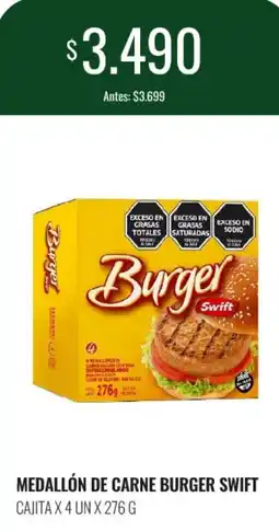 Super MAMI Medallón de carne burger swift cajita oferta